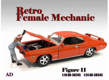 Figur - Retro Female Mechanic II, 1/24, American Diorama 38345