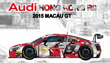 Audi R8 LMS GT3 Macau 2015 No. 8 & No. 30, 1/24, NUNU 24028