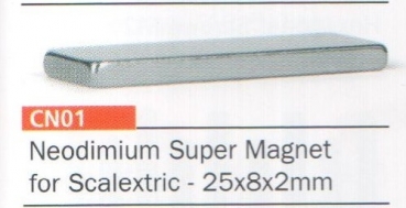 Fahrwerksmagnet 25x8x2mm Neodymium f.Slotcars 1:32 SCALEXTRIC u.., SlotIt SICN01
