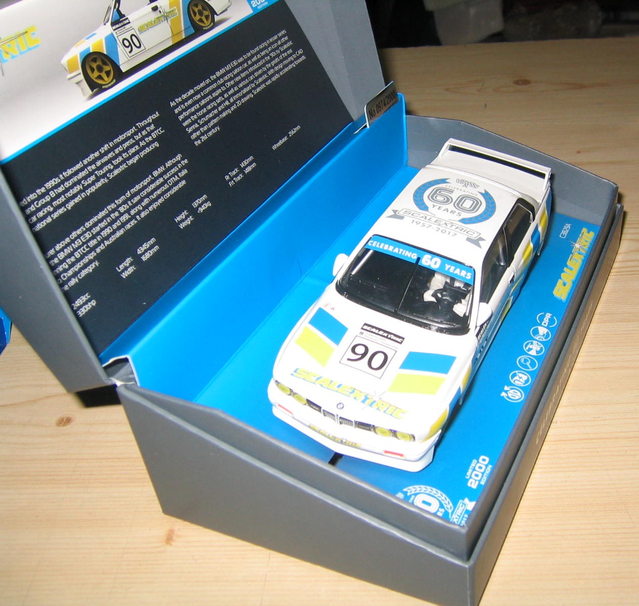 Scalextric C3829A 60th Anniversary Collection BMW E30 M3 Limited Edition 1990s 