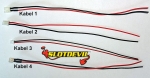 Carrera Kabelset (4 Kabel) für Licht und Motoranschluß, Slotdevil 20112005